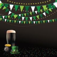 Saint Patricks Day dark beer party background