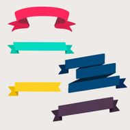 Set of design elements banners ribbons Vector illustration N8