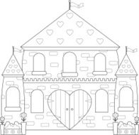 Enchanted Sparkly Princess Castle Palace to Color In