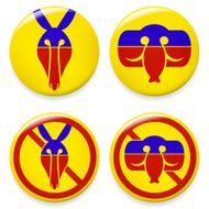 Democratics and Republicans pins