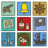 Pirate block icons