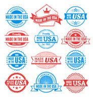 Made in the USA Grunge Badge Set