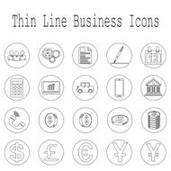 Business and office line icon set vector illustrations EPS10