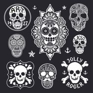 set of skulls