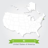 RI state USA administrative map N2