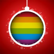 Gay Flag Merry Christmas Ball N4