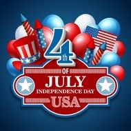 American Independence Day Festive vector illustration N3