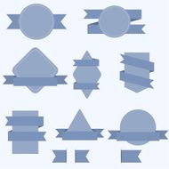 Set of banners with ribbons N3