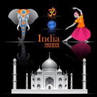 India vector set