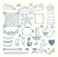 set cute sea objects collection N4