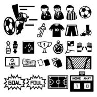Football soccer icons set