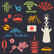 Japan icons and symbols set N3