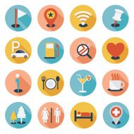 Flat icons set Destination Trips &amp; Travel N2