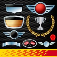 Auto Emblems Chrome Black