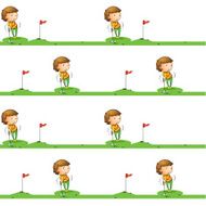 Golf playing boy N2