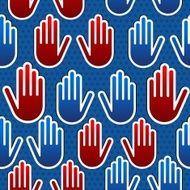 USA elections voting hands pattern