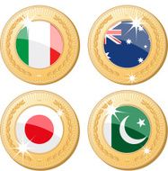 Italian Australian Japnese and Pakistan medals