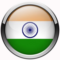 india flag gel metal button