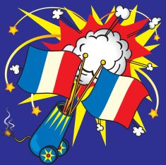 Bastille Day Celebration Flags