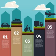 transportation infographic illustration