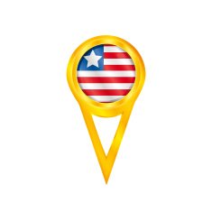Liberia pin flag