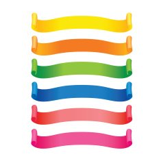 Set of color label ribbon