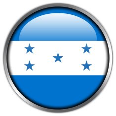 Honduras Flag glossy button