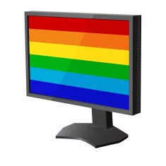 lcd tv monitor with pride flag N2
