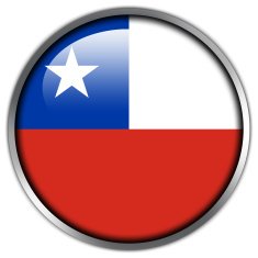Chile Flag Glossy Button N8