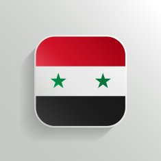Vector Button - Syria Flag Icon