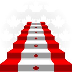 The stylized ladder Flag of Canada