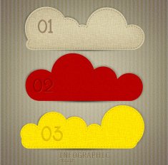 Textured paper speech bubble