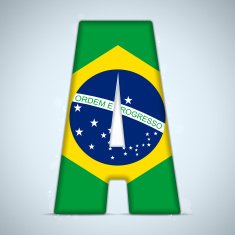 Brazil Alphabet Letters N26