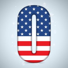 USA Independence Day Alphabet Letters N22