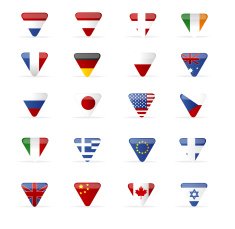 World flags triangle