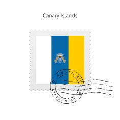 Canary Islands Flag Postage Stamp