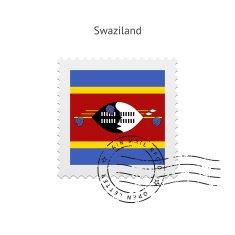 Swaziland Flag Postage Stamp