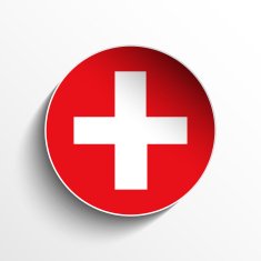 Switzerland Flag Sticker Button