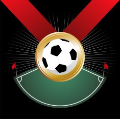 Soccer championship winner medal