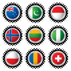 halftone flag buttons 3