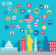New York icon set