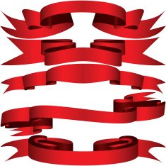Red curled ribbons