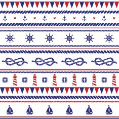 Sea vector seamless pattern