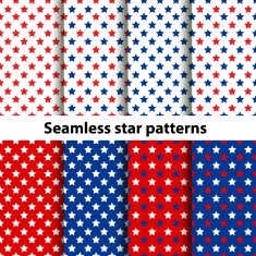 Seamless star patterns USA flag Vector illustration