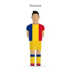Romania football player Soccer uniform
