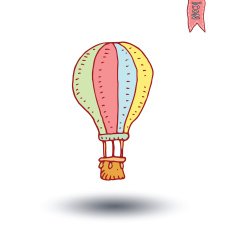 Hot air balloon vector illustration N2