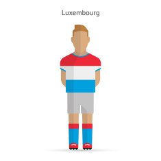 Luxembourg football player Soccer uniform
