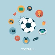 vector modern football concept illustration