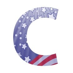 american flag letter C N2