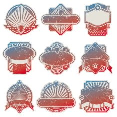 Vector collection of vintage usa labels